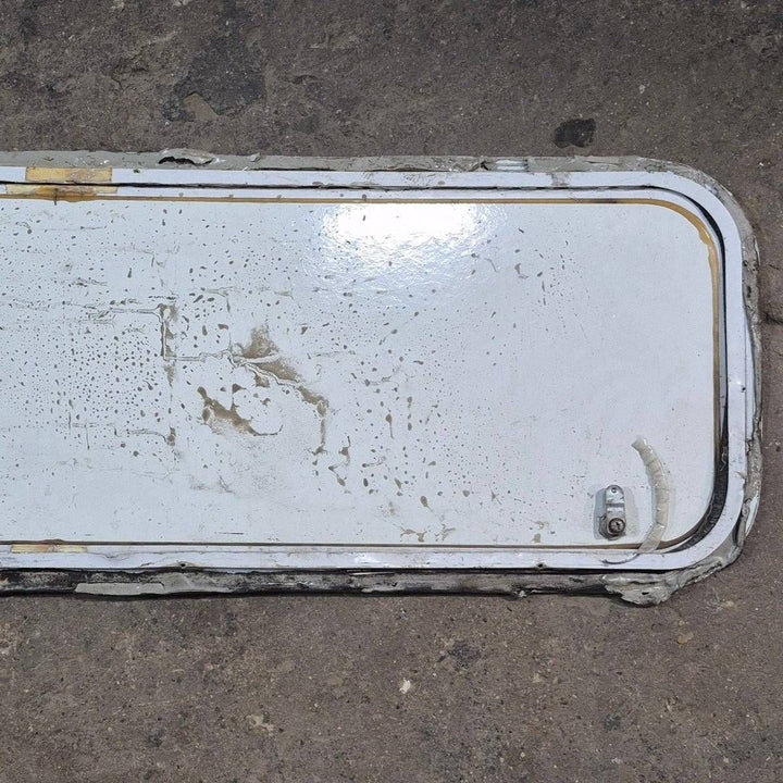 Used Radius Cornered Cargo Door - 45 7/8" X 13 3/4" X 1/2" - Young Farts RV Parts