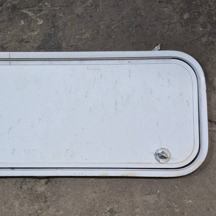 Used Radius Cornered Cargo Door - 45 7/8" X 13 3/4" X 1/2" - Young Farts RV Parts