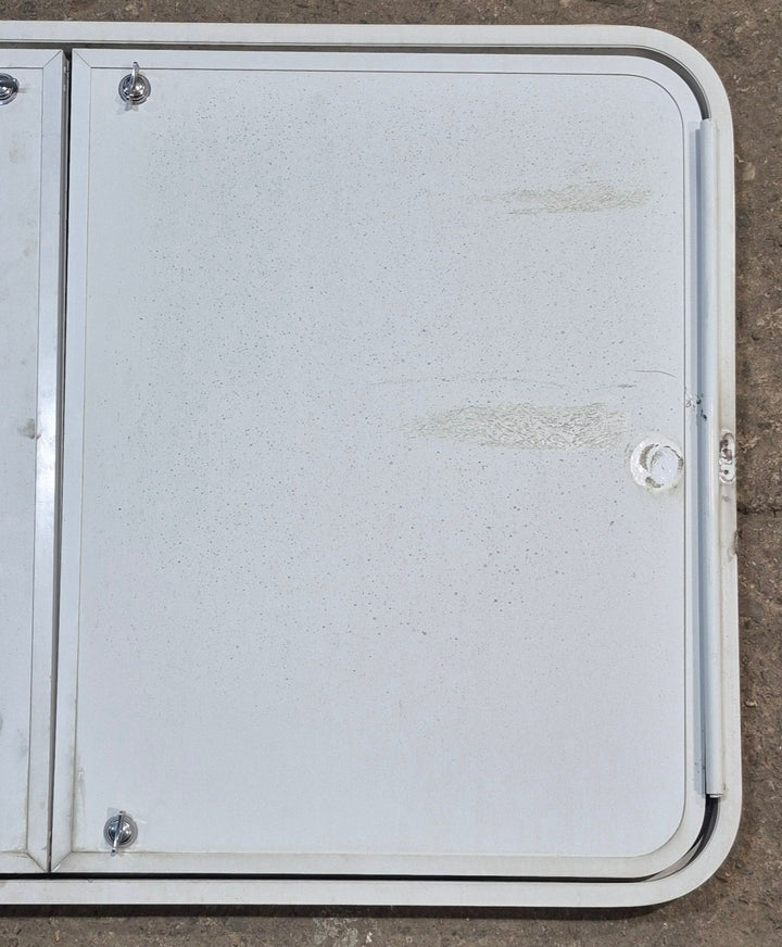 Used Radius Cornered Cargo Door 45" x 29" x 1 7/8" D - Young Farts RV Parts