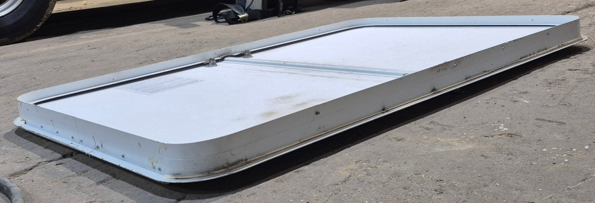 Used Radius Cornered Cargo Door 45" x 29" x 1 7/8" D - Young Farts RV Parts