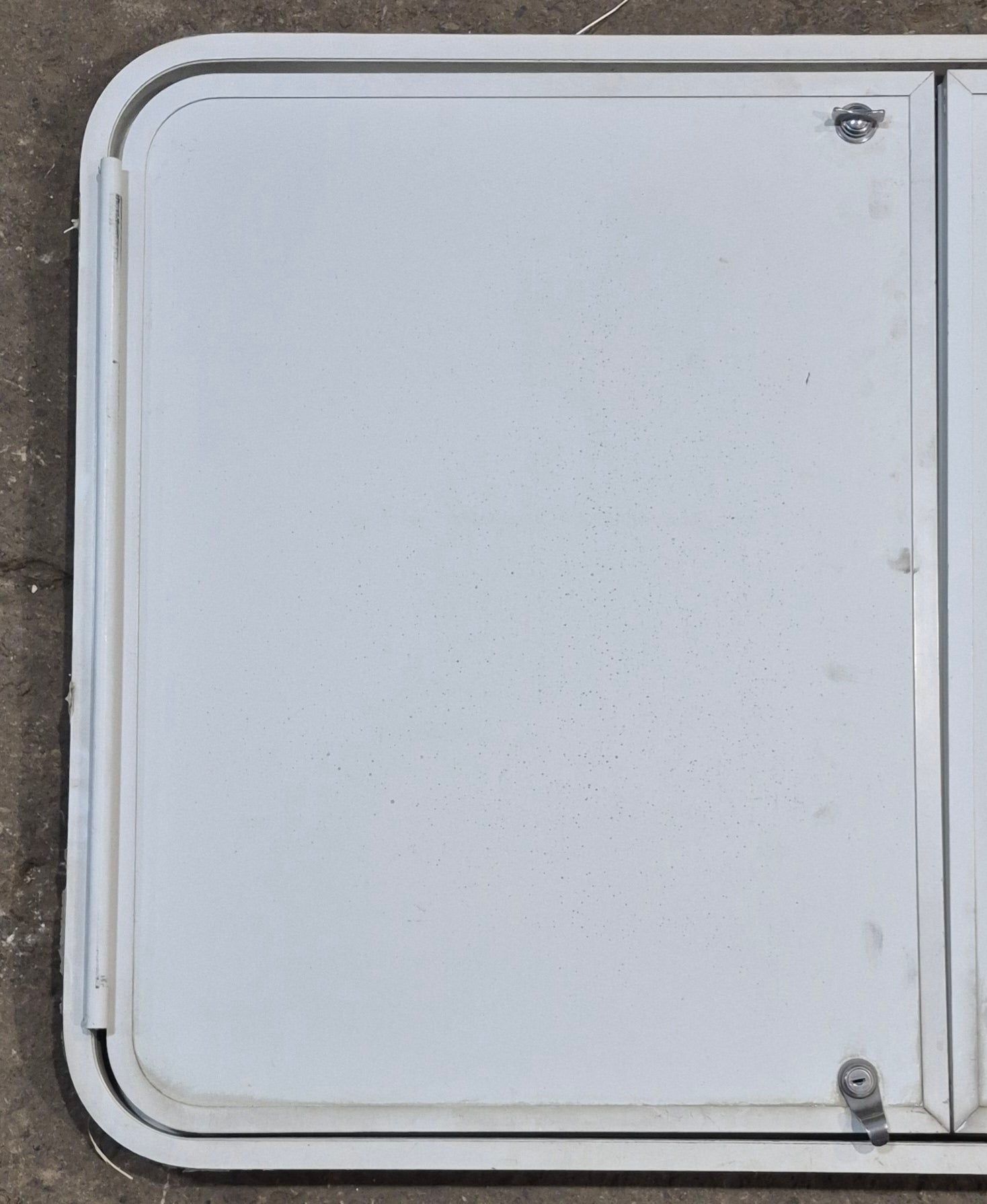 Used Radius Cornered Cargo Door 45" x 29" x 1 7/8" D - Young Farts RV Parts