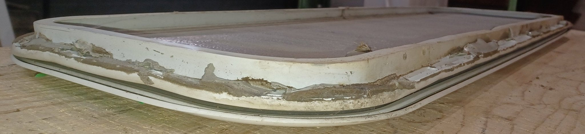 Used Radius Cornered Cargo Door 46 5/8" x 12 7/8" x 5/8" D - Young Farts RV Parts