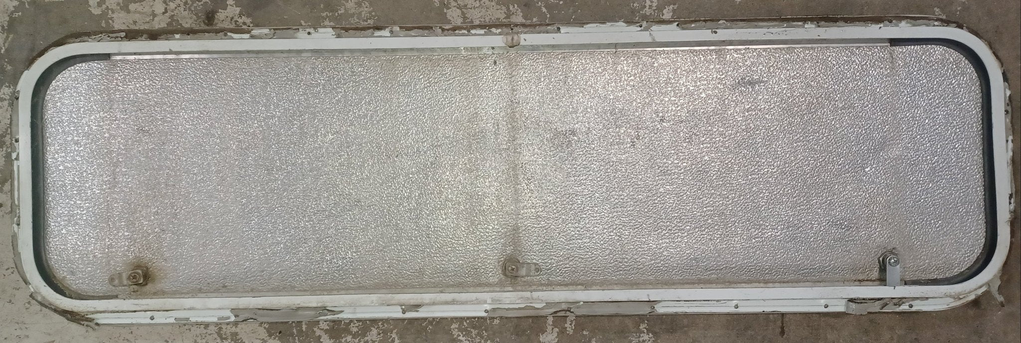 Used Radius Cornered Cargo Door 46 5/8" x 12 7/8" x 5/8" D - Young Farts RV Parts