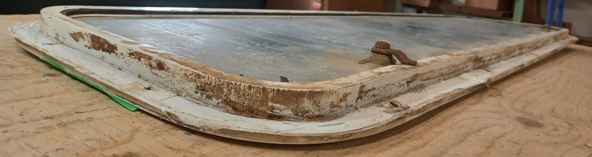 Used Radius Cornered Cargo Door 46" x 11 7/8" x 5/8"D - Young Farts RV Parts