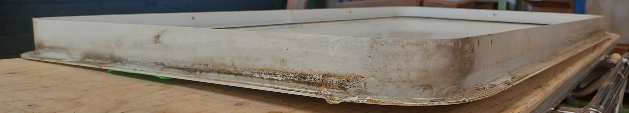 Used Radius Cornered Cargo Door 47 5/8" x 23 3/4" x 1 7/8" D - Young Farts RV Parts