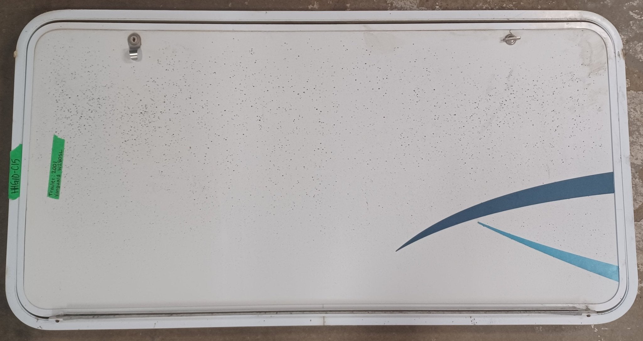 Used Radius Cornered Cargo Door 47 5/8" x 23 3/4" x 1 7/8" D - Young Farts RV Parts