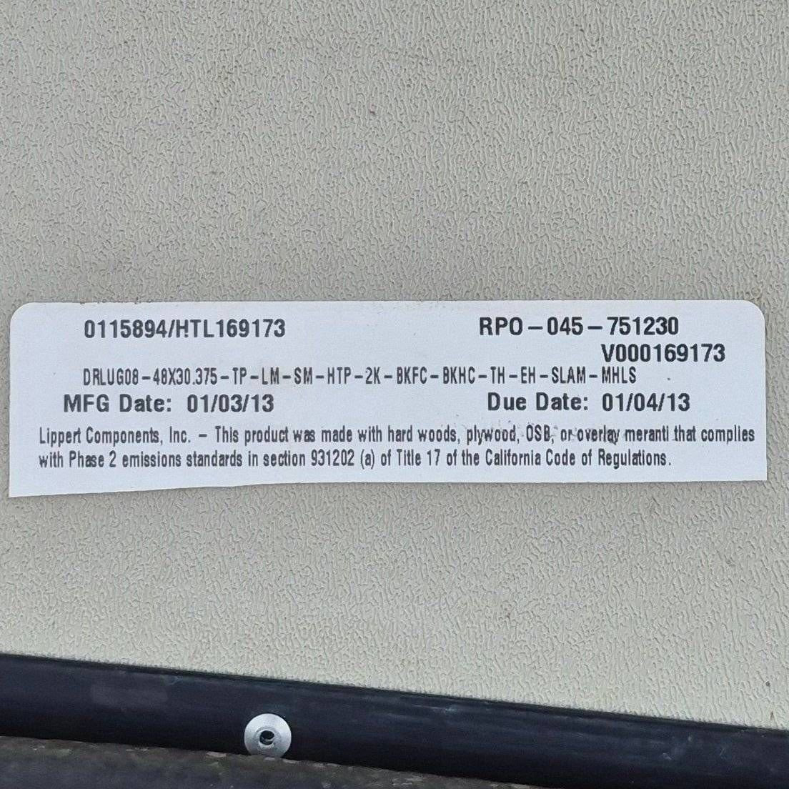 Used Radius Cornered Cargo Door - 47 5/8