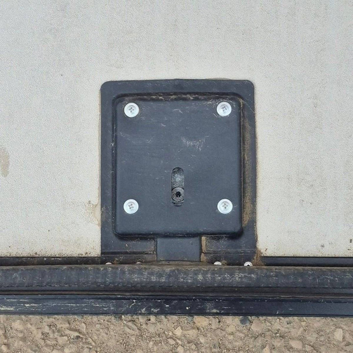 Used Radius Cornered Cargo Door - 47 5/8" X 30 1/8" X 2" - Young Farts RV Parts