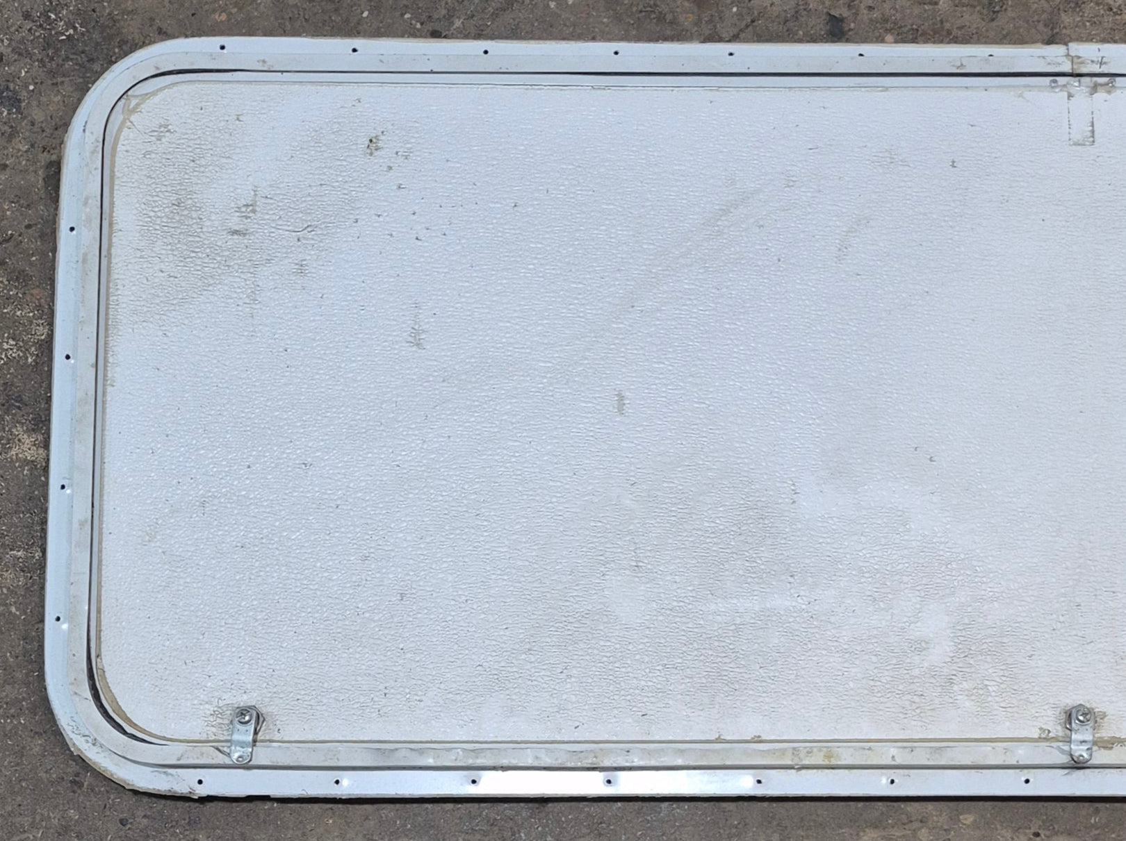 Used Radius Cornered Cargo Door 59 3/4" x 21 7/8" x 1/2" D - Young Farts RV Parts