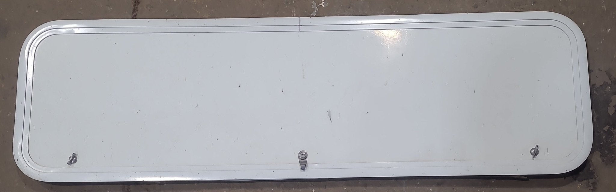 Used Radius Cornered Cargo Door 60" x 16 3/4" x 5/8" D - Young Farts RV Parts