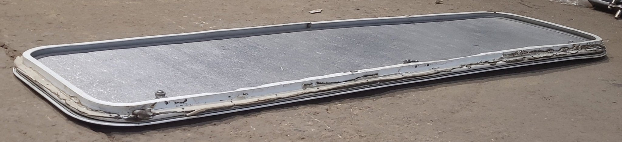 Used Radius Cornered Cargo Door 60" x 16 3/4" x 5/8" D - Young Farts RV Parts