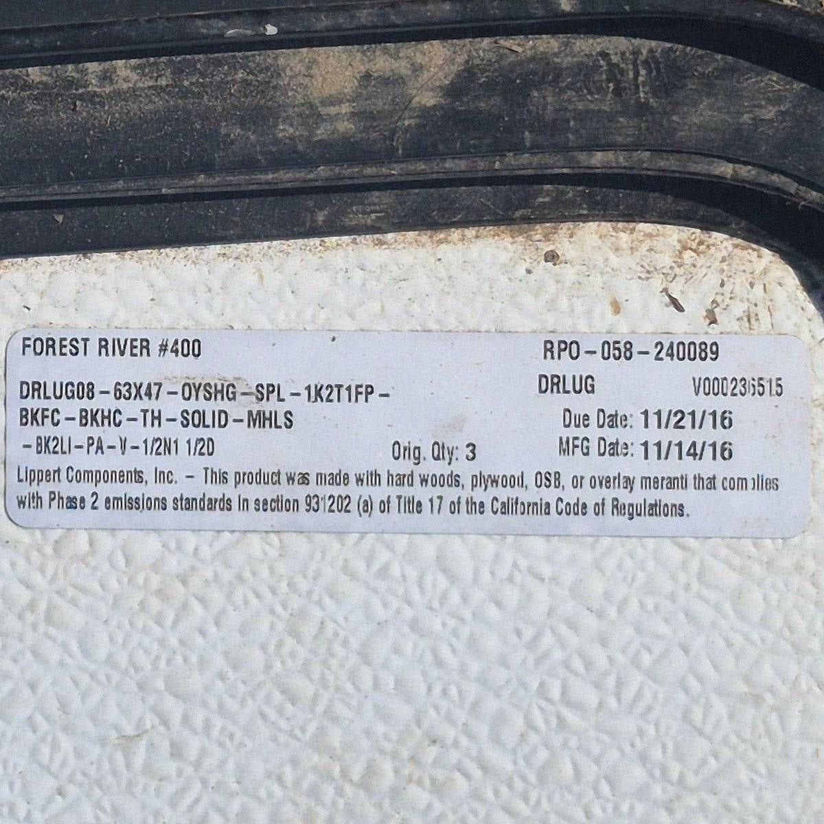 Used Radius Cornered Cargo Door - 62 5/8