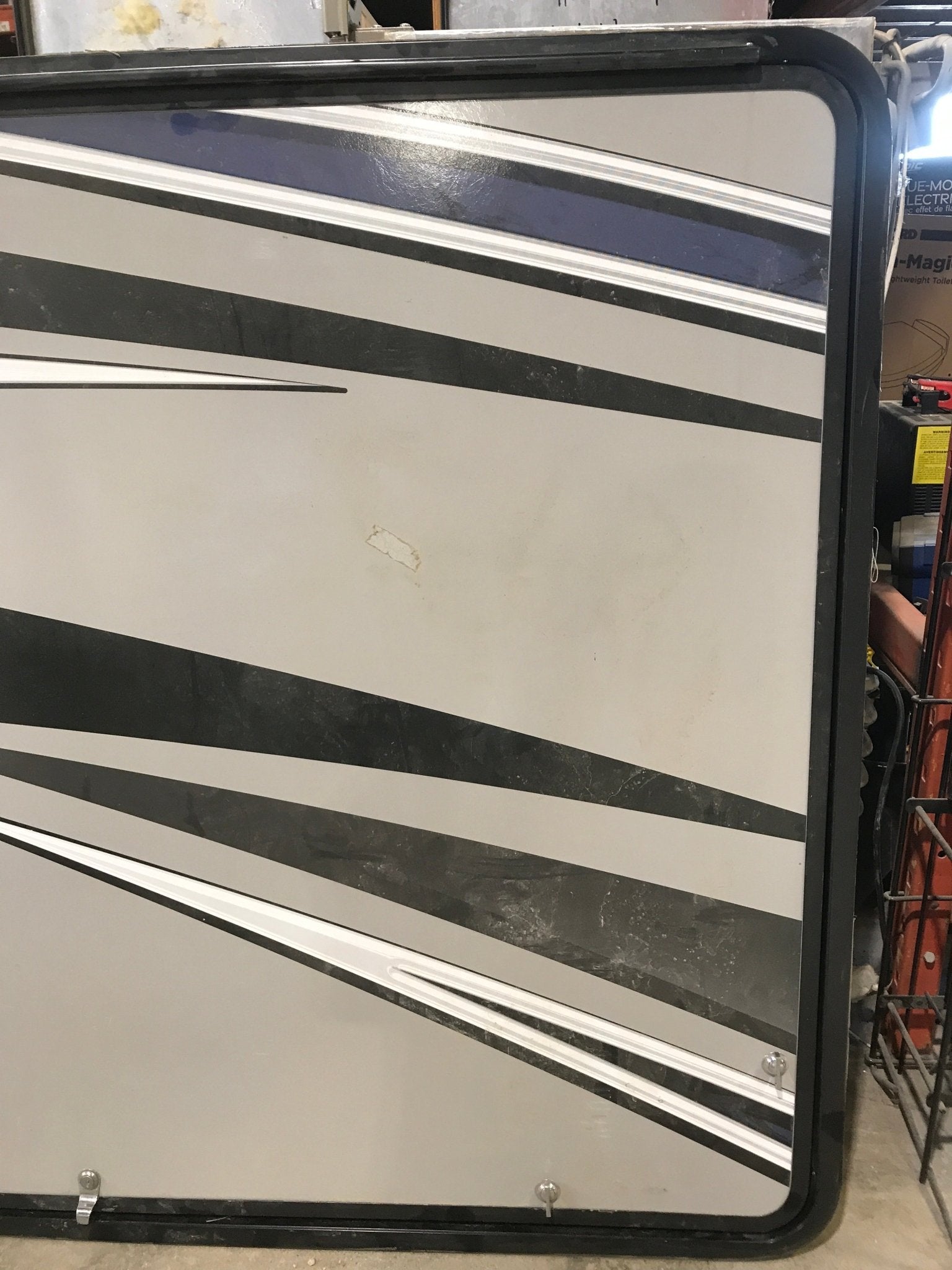 Used Radius Cornered Outdoor Kitchen Compartment Door 43 3/4" W x 47 3/4" H x 1 3/4" D - Young Farts RV Parts