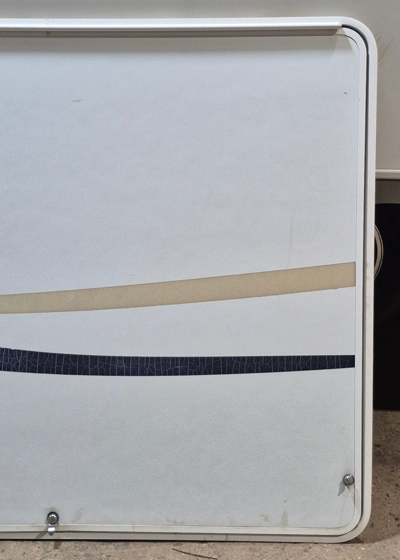 Used Radius Cornered Outdoor Kitchen Compartment Door 63 3/4" W x 51 1/2" H x 2" D - Young Farts RV Parts