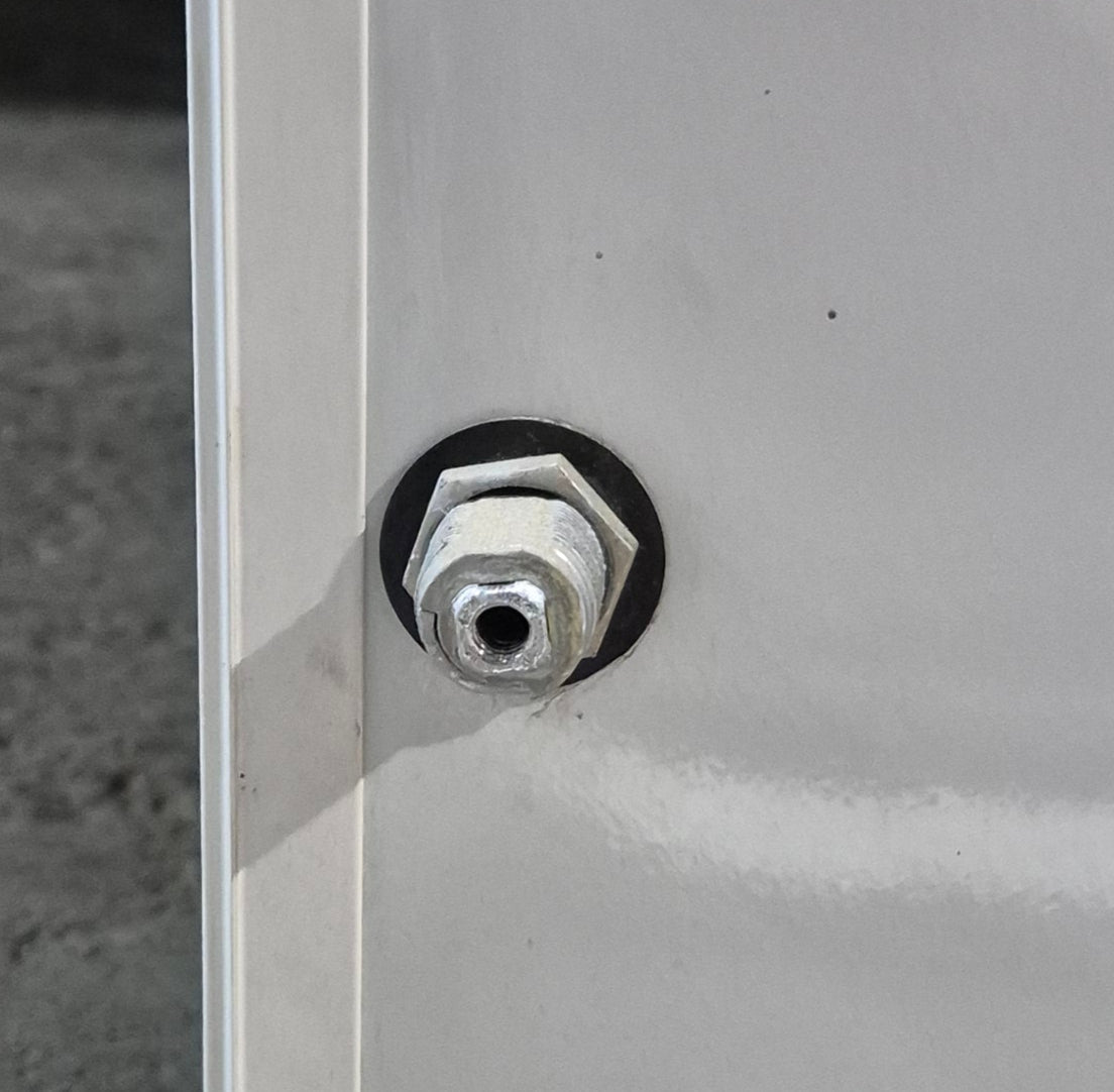 Used Radius Cornered Outdoor Kitchen Compartment Door 63 3/4" W x 51 1/2" H x 2" D - Young Farts RV Parts