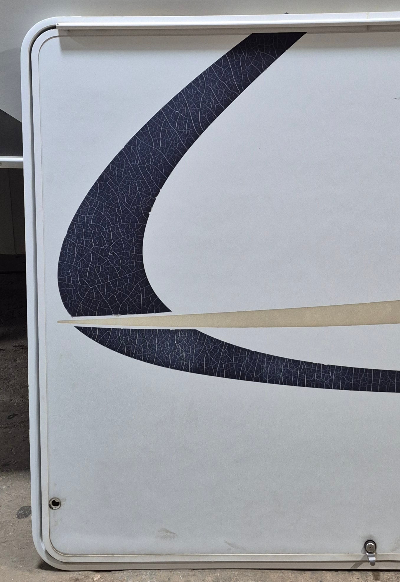 Used Radius Cornered Outdoor Kitchen Compartment Door 63 3/4" W x 51 1/2" H x 2" D - Young Farts RV Parts