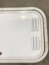 Used Radius Cornered Propane / Battery Cargo Door 13 3/4" x 24" x 1"D - Young Farts RV Parts
