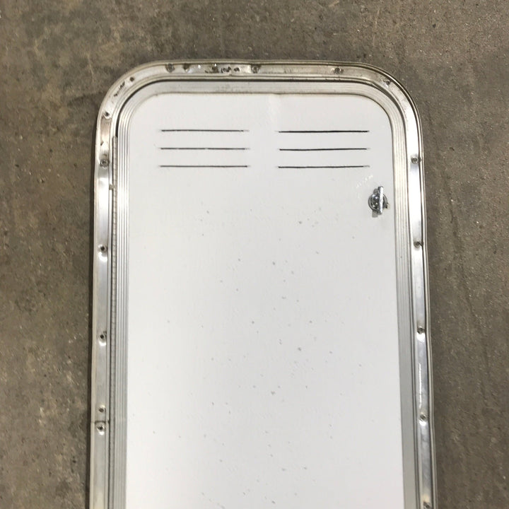 Used Radius Cornered Propane / Battery Cargo Door 13 3/4" x 31 3/4" x 3/4" D - Young Farts RV Parts