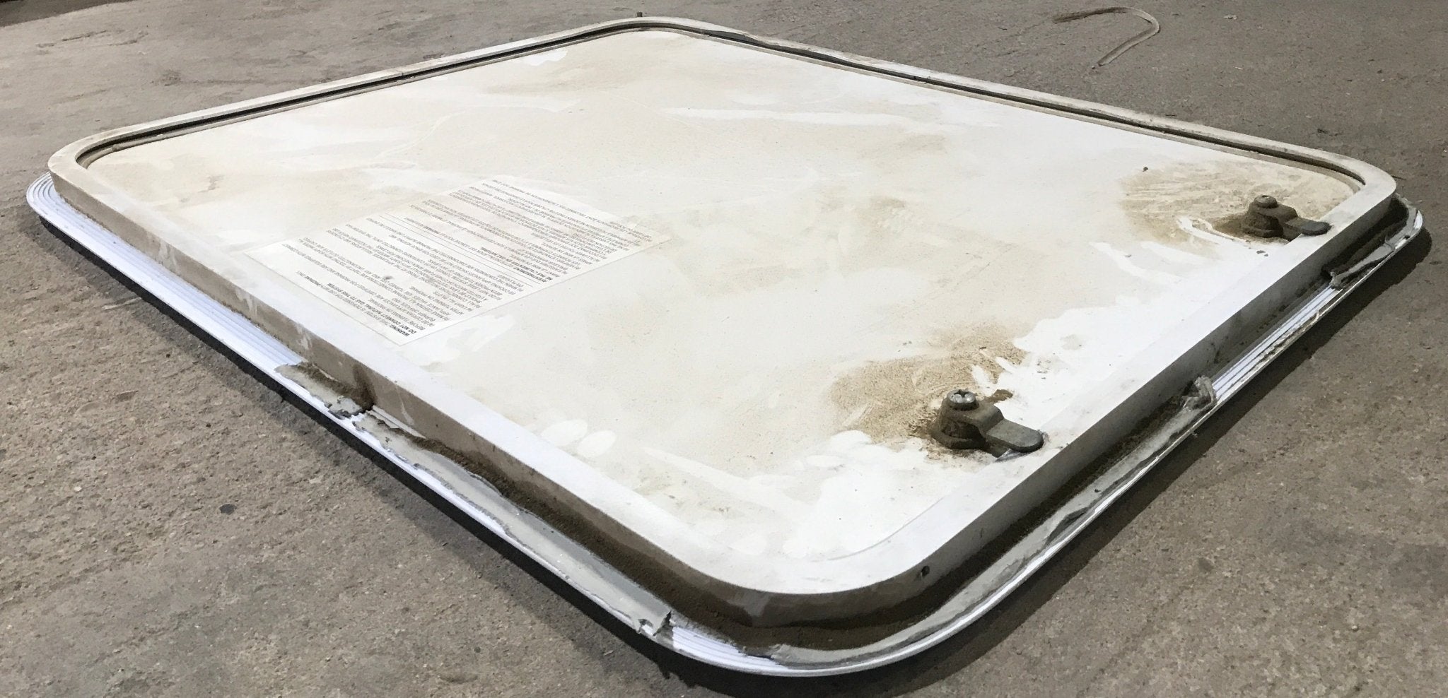 Used Radius Cornered Propane Cargo Door 29 1/2" x 23 7/8" x 3/4" D - Young Farts RV Parts