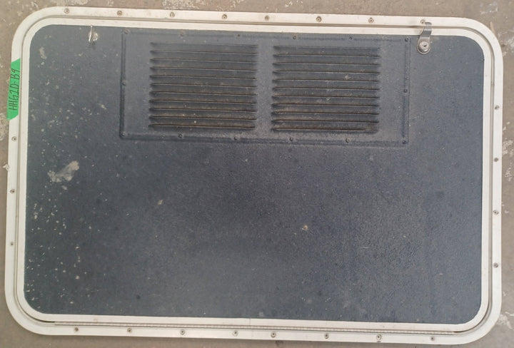 Used Radius Cornered Propane Cargo Door 36" x 23 1/4" x 5/8"D - Young Farts RV Parts