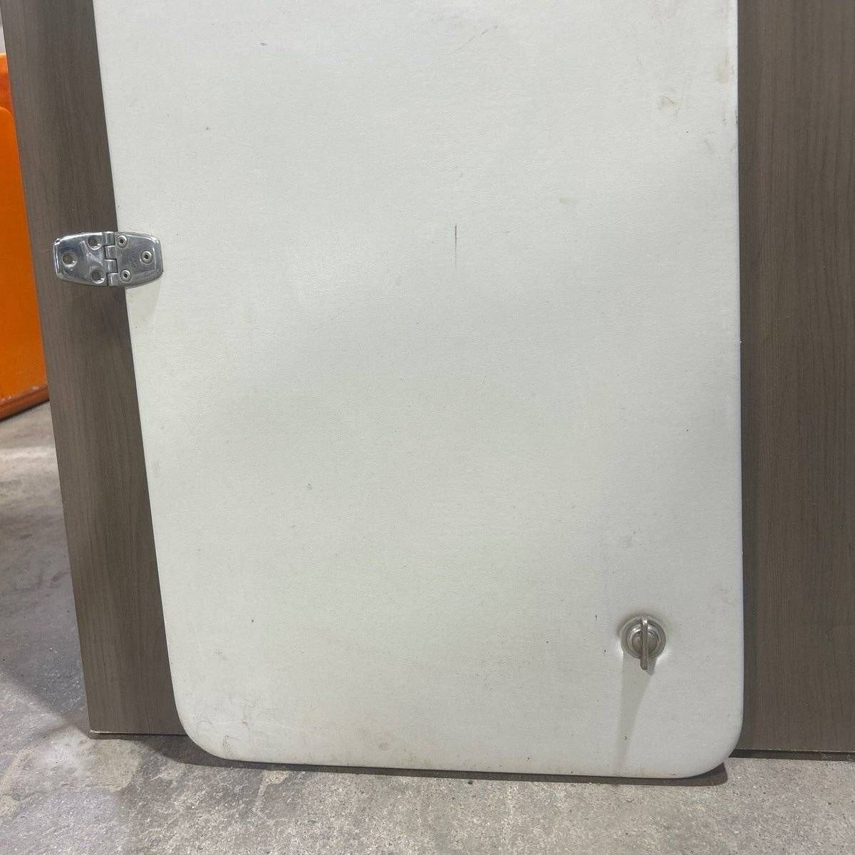 Used Radius Cornered Propane Cargo Door - 63.25 X 16.75 X .75 - Young Farts RV Parts