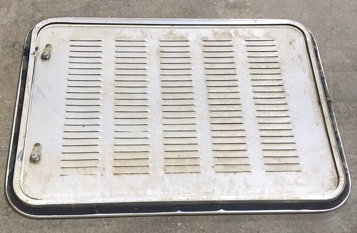 Used Radius Cornered Propane Door 31 7/8" W x 23 1/4" H X 3/4" D - Young Farts RV Parts