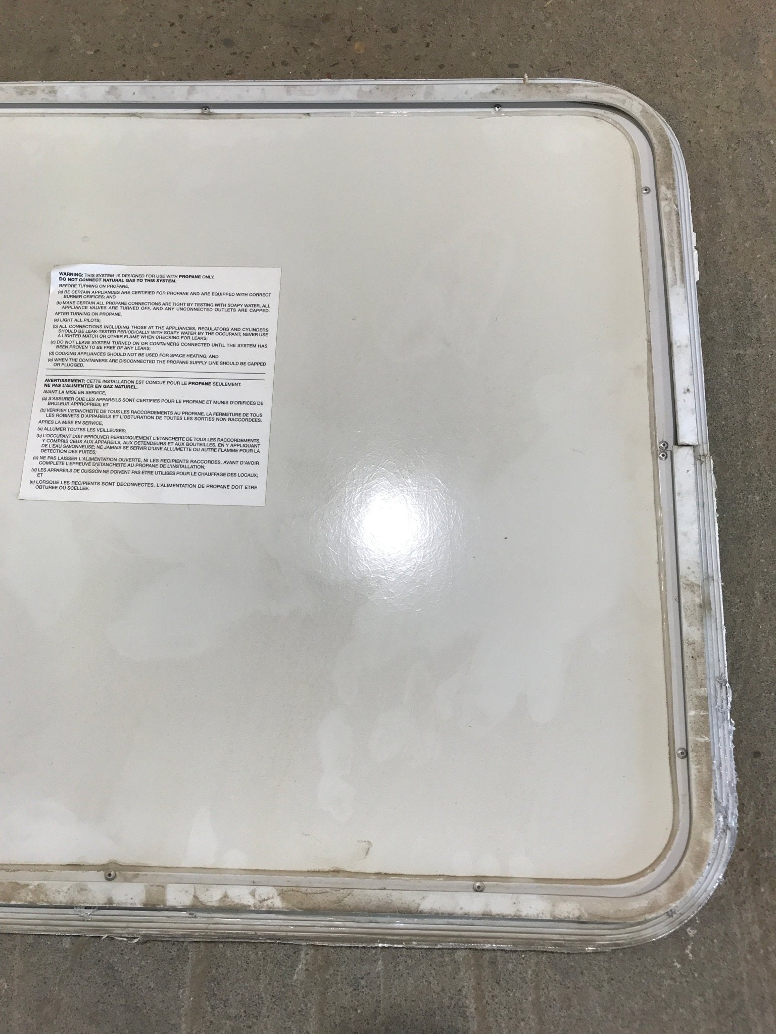 Used Radius Cornered Propane/Cargo Door 29 3/4" x 23 3/4" x 3/4" D - Young Farts RV Parts