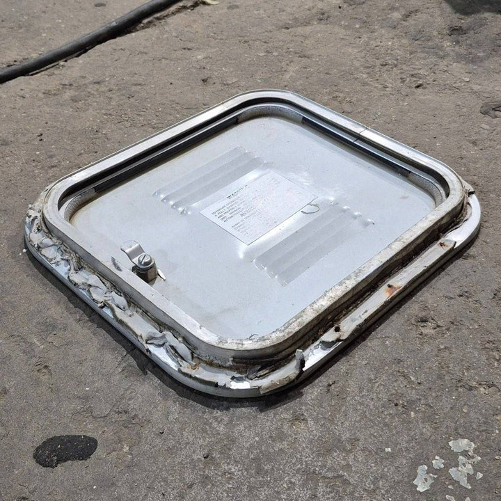 Used Radius Cornered Vented Cargo Door - 13.5 X 12 X 0.75 - Young Farts RV Parts