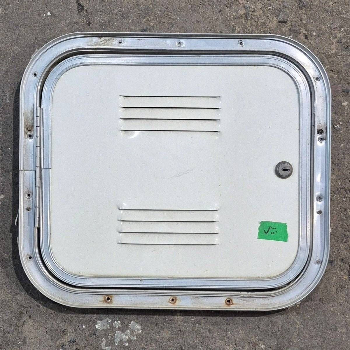 Used Radius Cornered Vented Cargo Door - 13.5 X 12 X 0.75 - Young Farts RV Parts