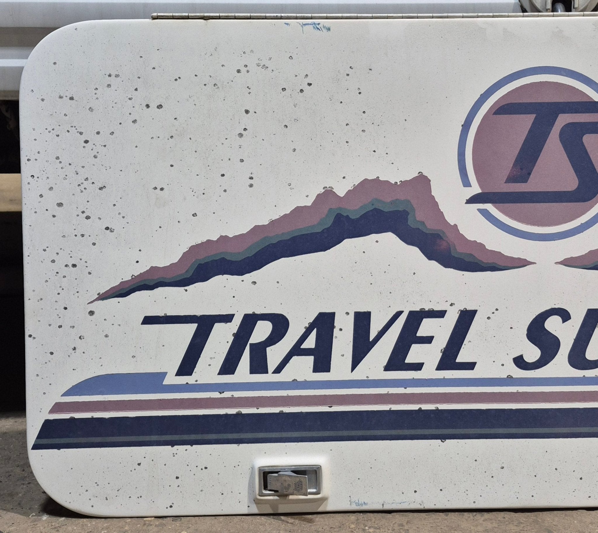 Used Radius Opening Rock Guard Cover : 52 3/4" x 25" x 1 3/8" D - Young Farts RV Parts