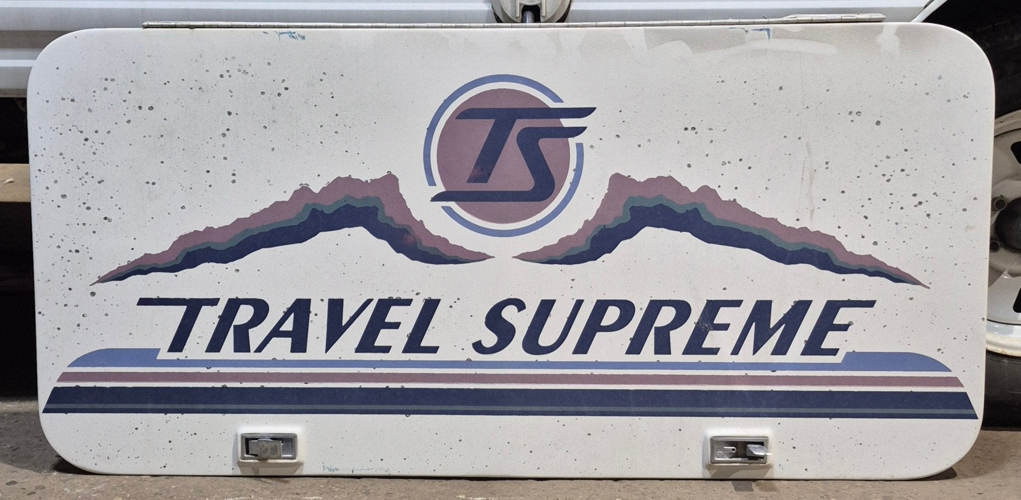 Used Radius Opening Rock Guard Cover : 52 3/4" x 25" x 1 3/8" D - Young Farts RV Parts