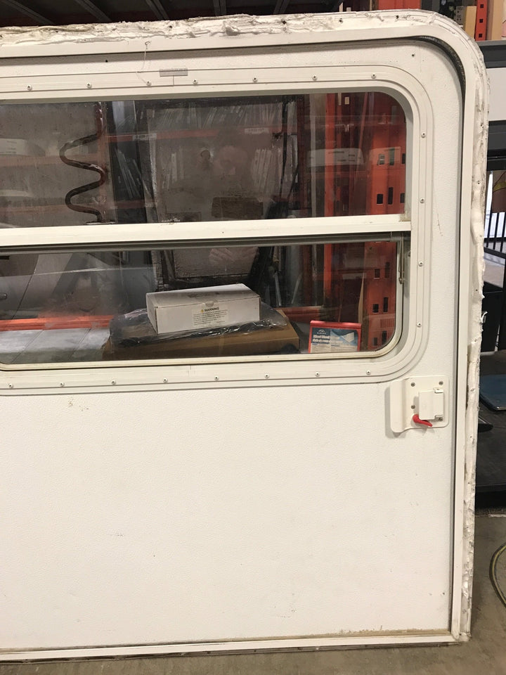 Used Radius Storage/ Teardrop Trailer Entry Door 42" x 48" x 1 1/2" - Young Farts RV Parts