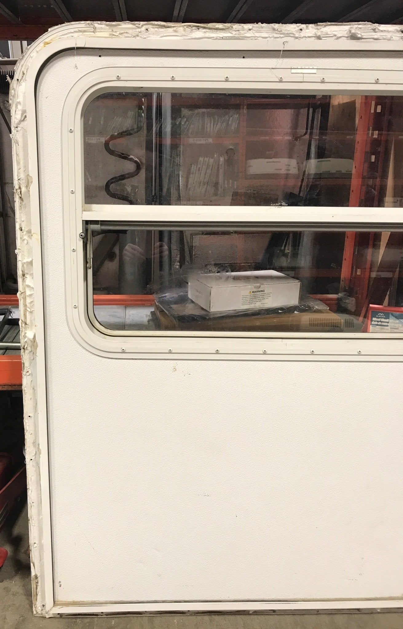 Used Radius Storage/ Teardrop Trailer Entry Door 42" x 48" x 1 1/2" - Young Farts RV Parts