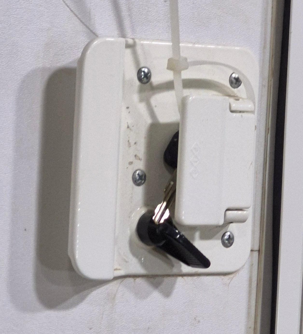 Used Radius Storage/ Teardrop Trailer Entry Door 43 1/2" x 31 1/4" x 1 1/2" D - Young Farts RV Parts