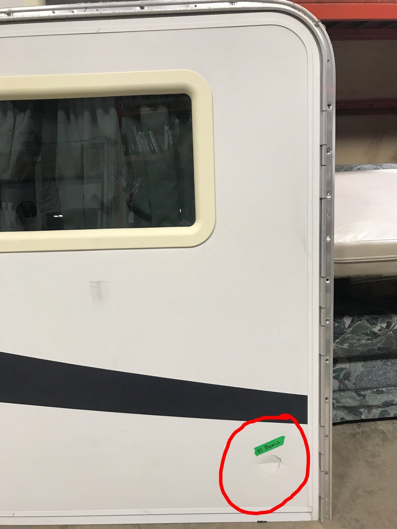 Used Radius Storage/ Teardrop Trailer Entry Door 43 3/4