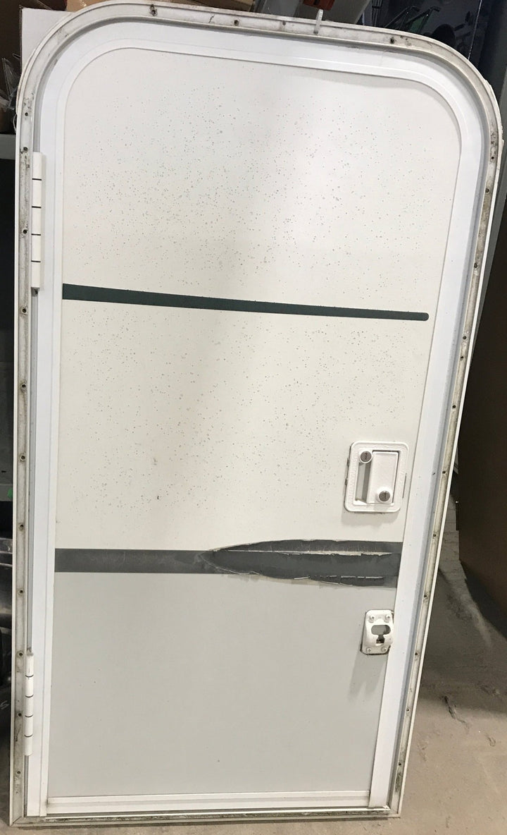 Used Radius Storage/ Teardrop Trailer Entry Door 44" x 22" x 1 1/2" D - Young Farts RV Parts