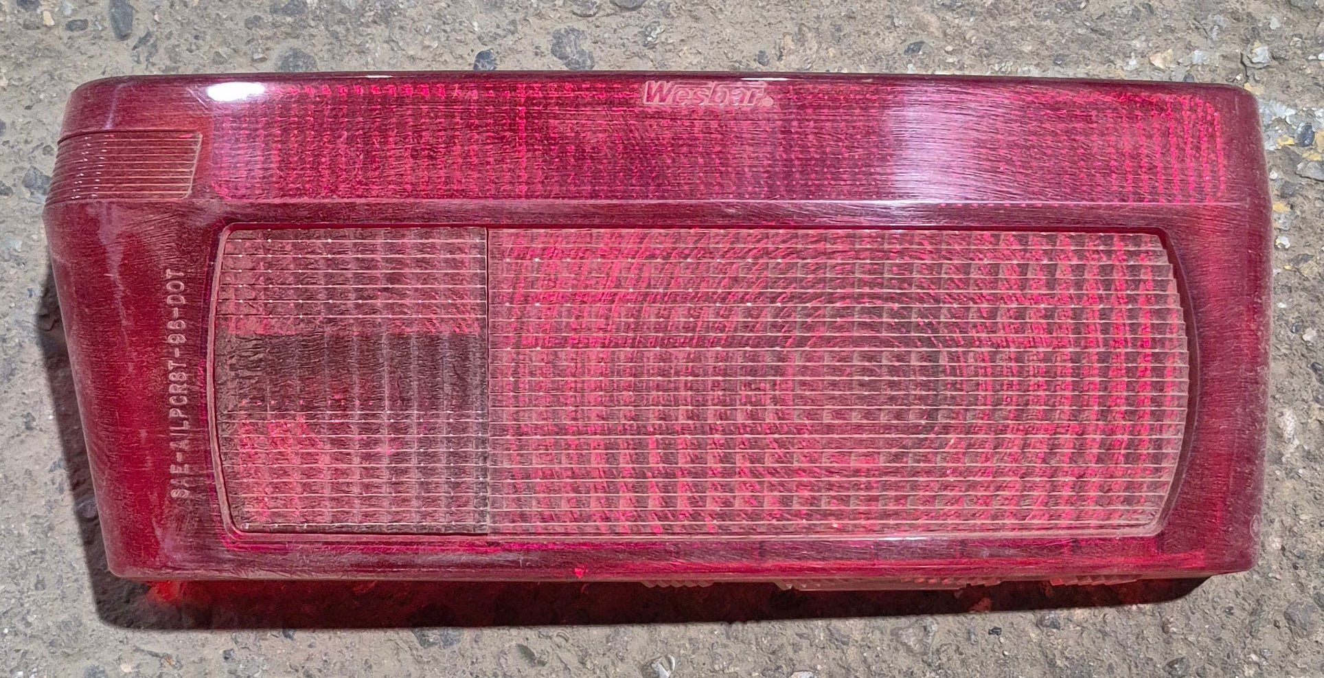 Used RARE Wesbar Wrap Around Tail Light Replacement Lens - Driver Side - Young Farts RV Parts