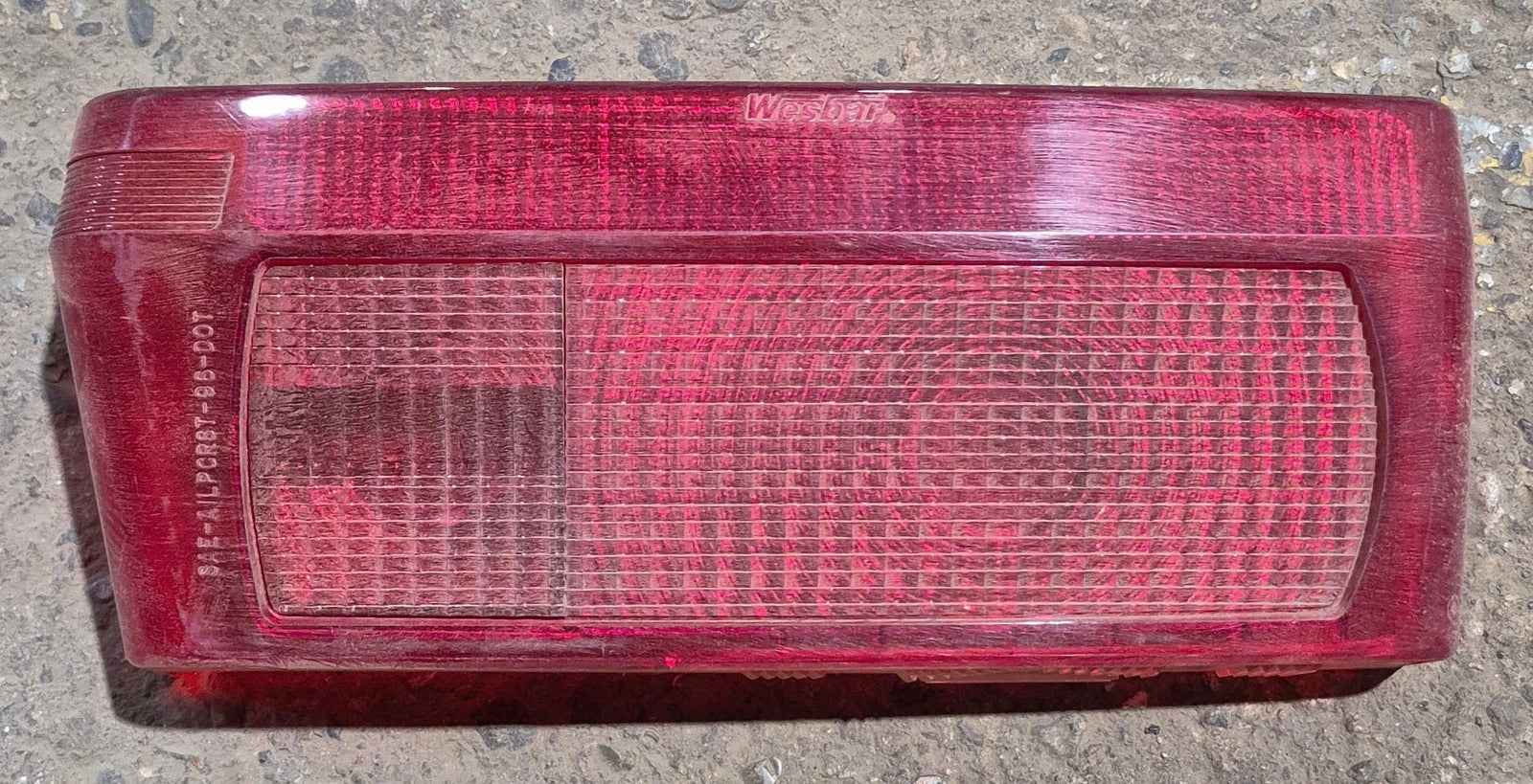 Used RARE Wesbar Wrap Around Tail Light Replacement Lens - Driver Side - Young Farts RV Parts