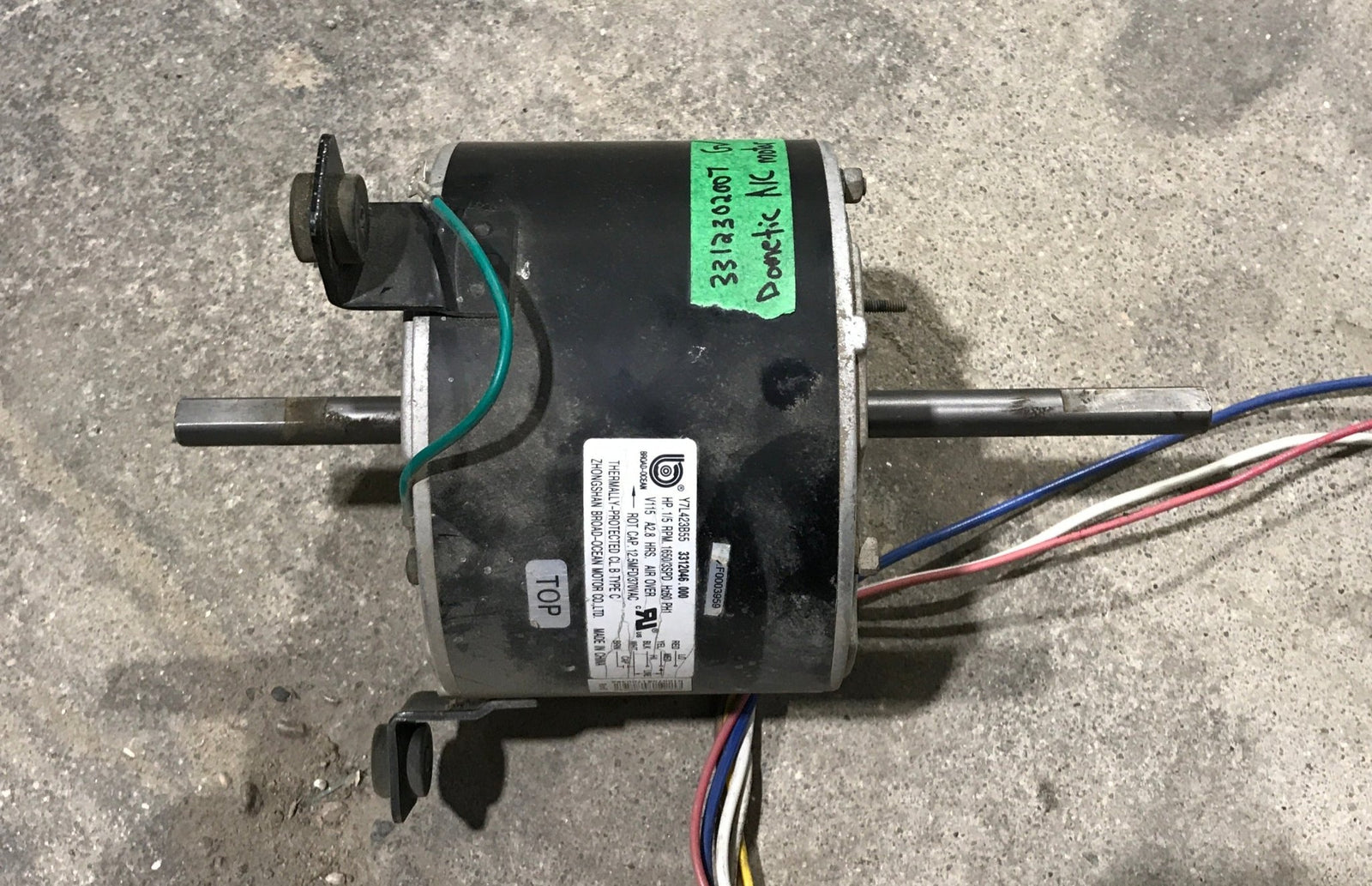Used Replacement for Dometic AC Motor 3312129004 - Young Farts RV Parts