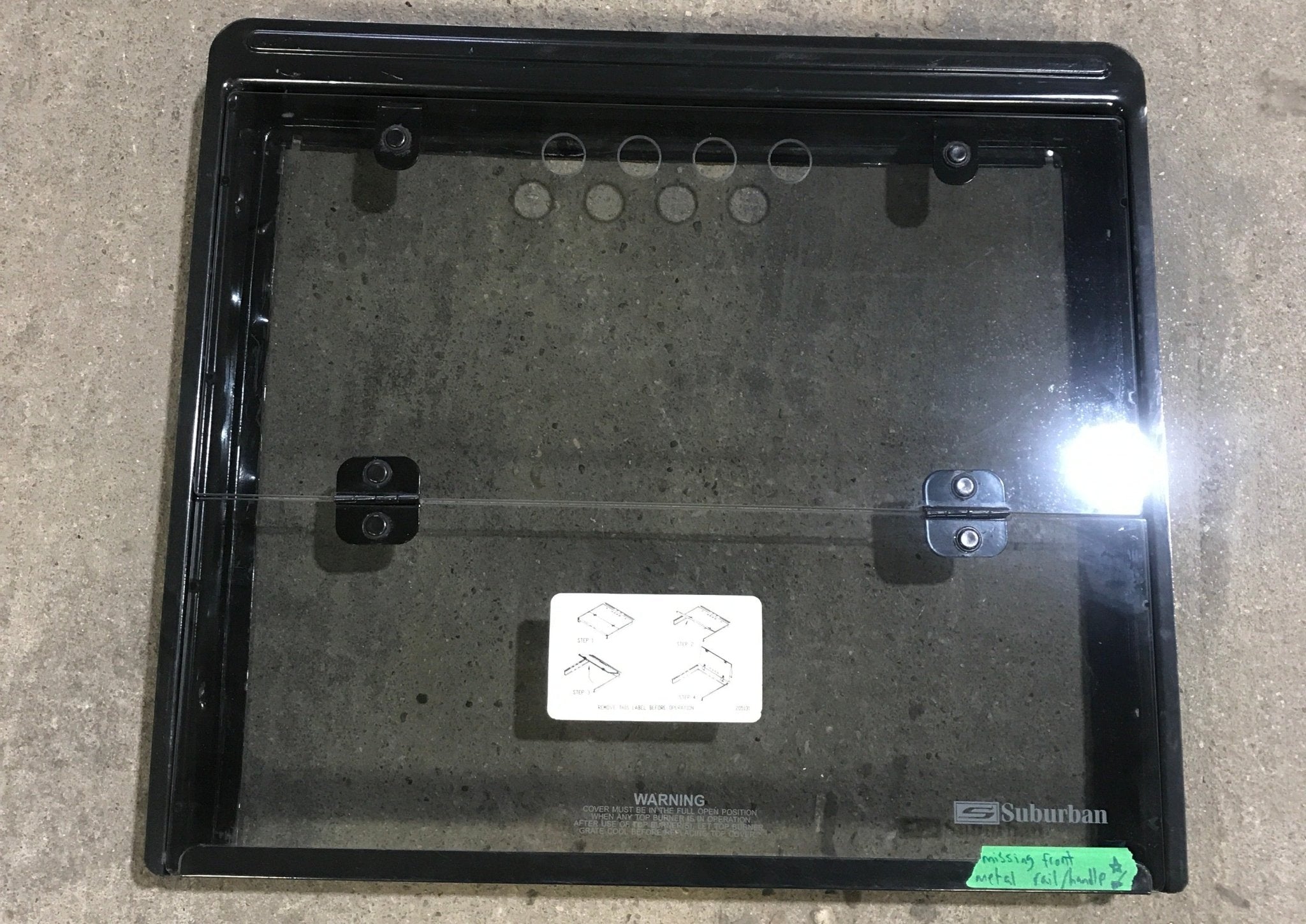 Used Replacement Glass for Suburban Stove Bi fold Cover 3085A - Young Farts RV Parts