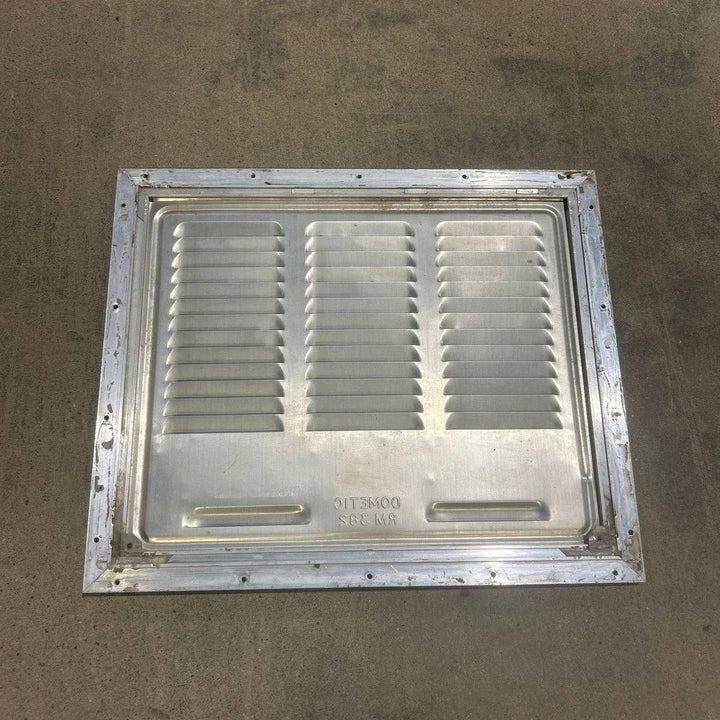 Used Retro DOMETIC (P/N UNKNOWN for RM382) - Off White Vent Door with Silver Trim - Young Farts RV Parts