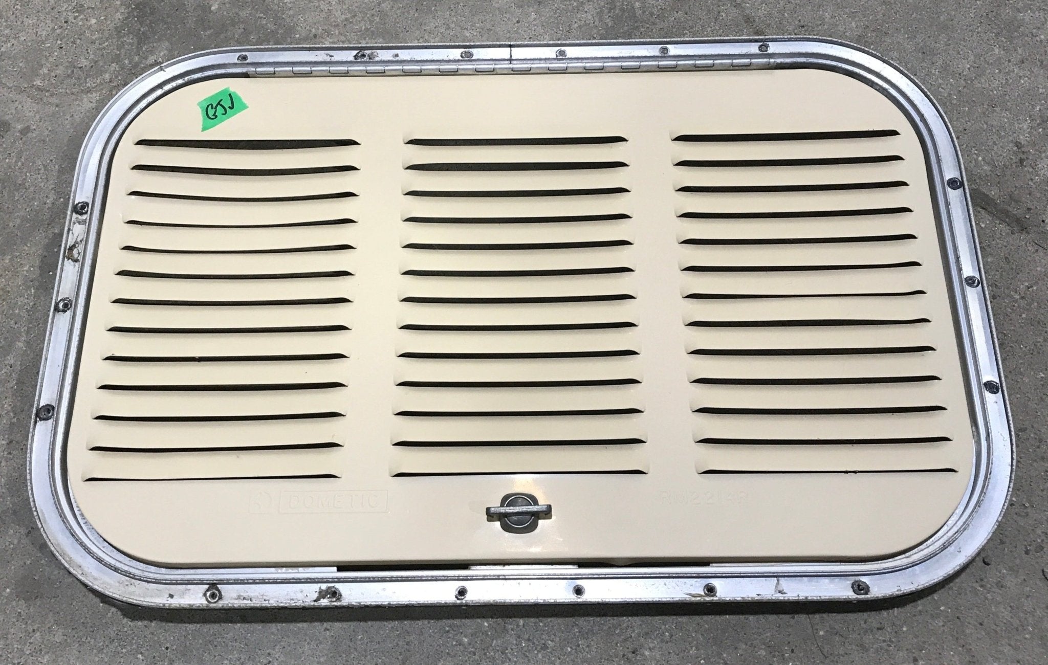 Used Retro NORCOLD 616009/ DOMETIC (P/N UNKNOWN for RM2214R) - Off White Vent Door with Silver Trim - Young Farts RV Parts