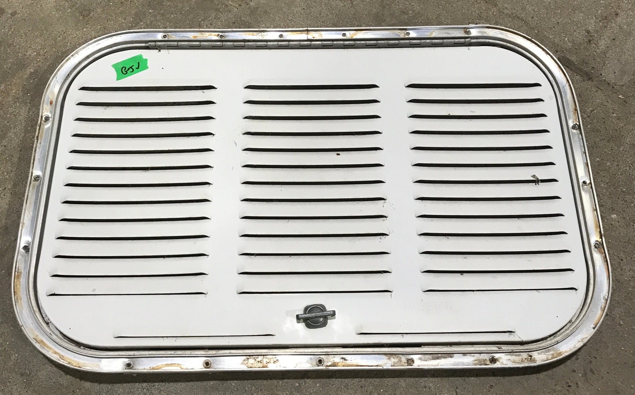Used Retro NORCOLD 616009/ DOMETIC (P/N UNKNOWN for RM2214R) - Off White Vent Door with Silver Trim - Young Farts RV Parts