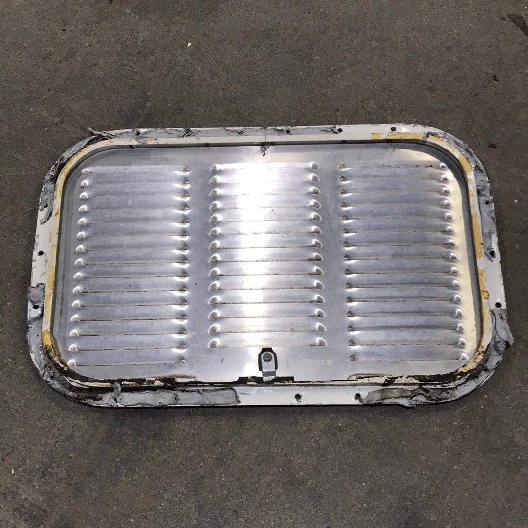 Used Retro NORCOLD 616009/ DOMETIC (P/N UNKNOWN for RM2214R) - Off White Vent Door with Silver Trim - Young Farts RV Parts
