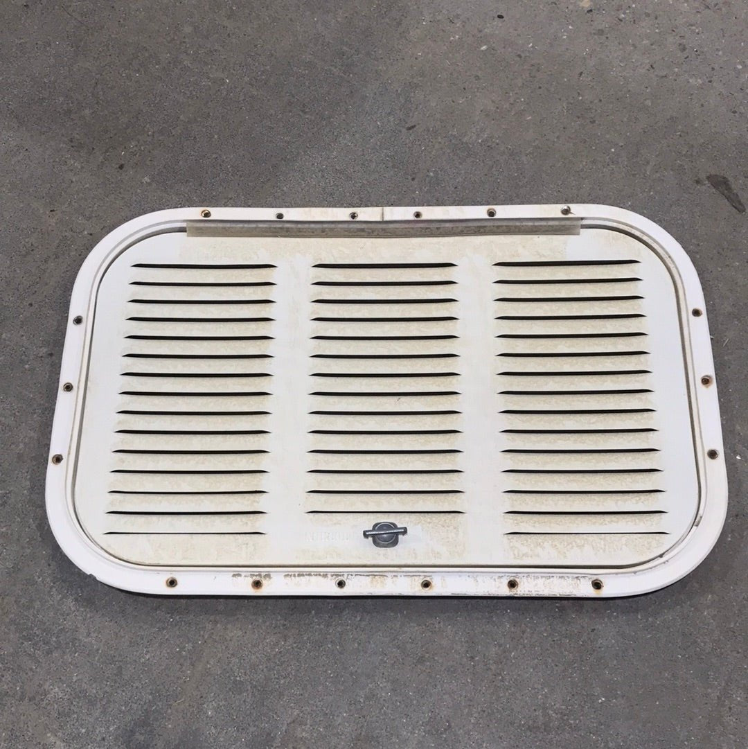 Used Retro NORCOLD 616009/ DOMETIC (P/N UNKNOWN for RM2214R) - Off White Vent Door with Silver Trim - Young Farts RV Parts