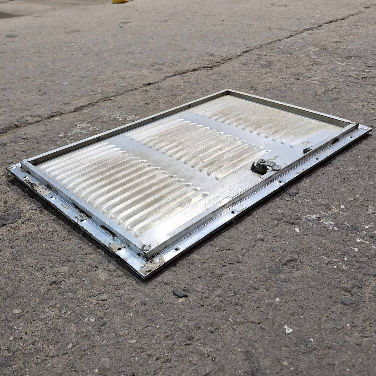 Used Retro Norcold / Dometic White Vent Door, With Silver Trim - 616010 - Young Farts RV Parts