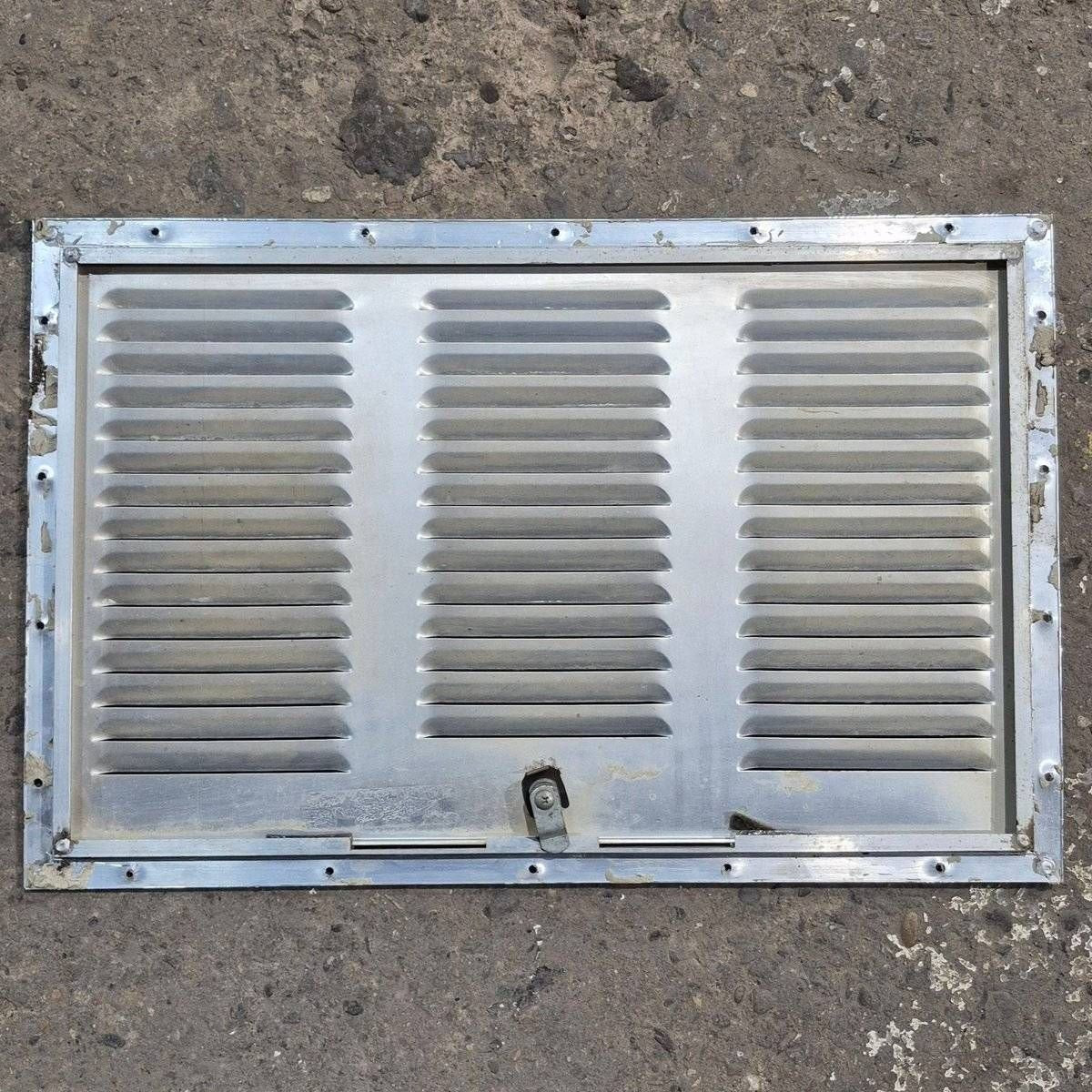 Used Retro Norcold / Dometic White Vent Door, With Silver Trim - 616010 - Young Farts RV Parts