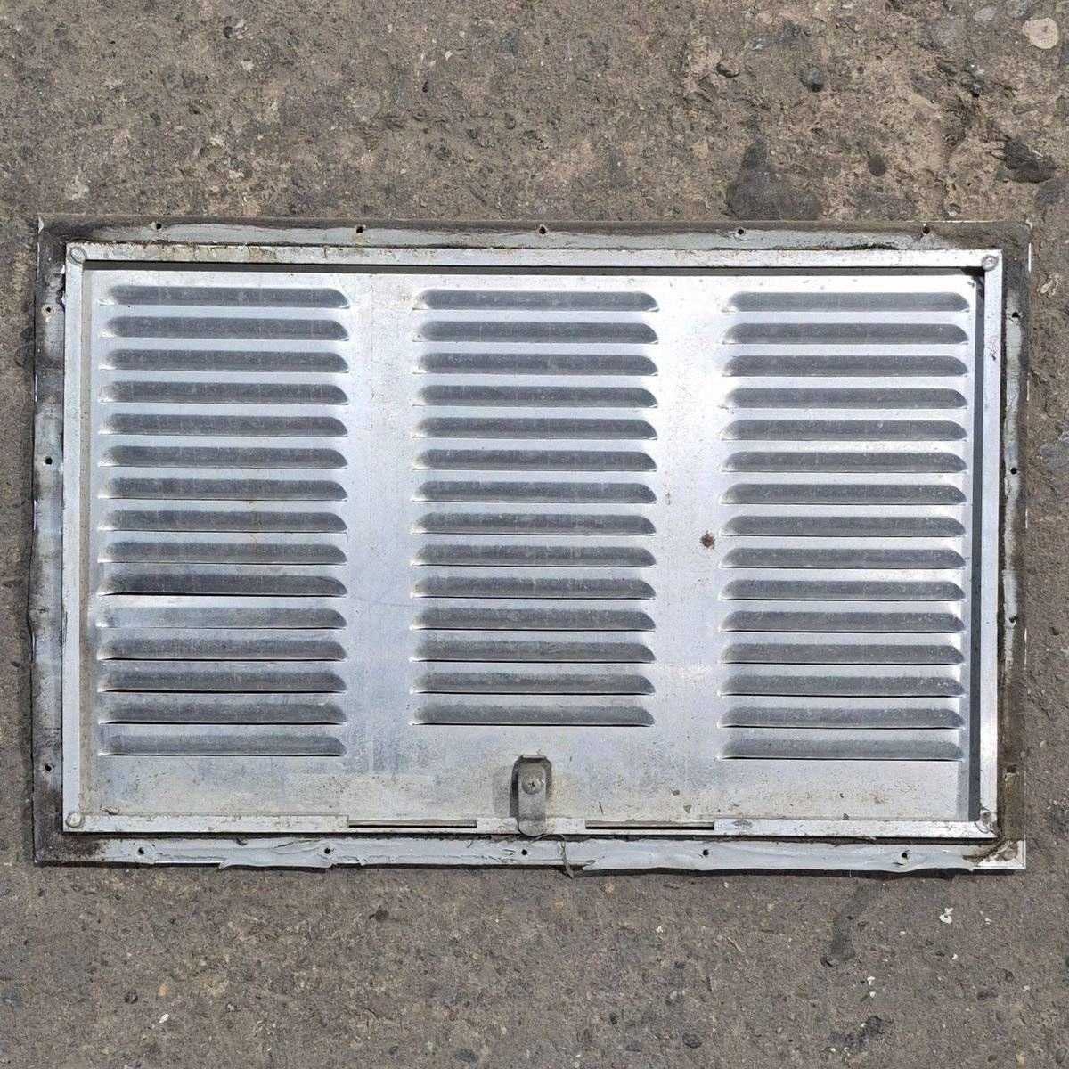 Used Retro Norcold / Dometic White Vent Door, With Silver Trim - 616010 - Young Farts RV Parts