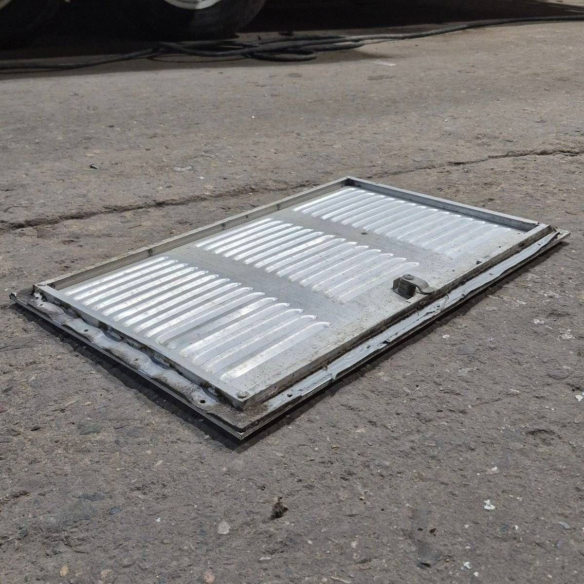 Used Retro Norcold / Dometic White Vent Door, With Silver Trim - 616010 - Young Farts RV Parts