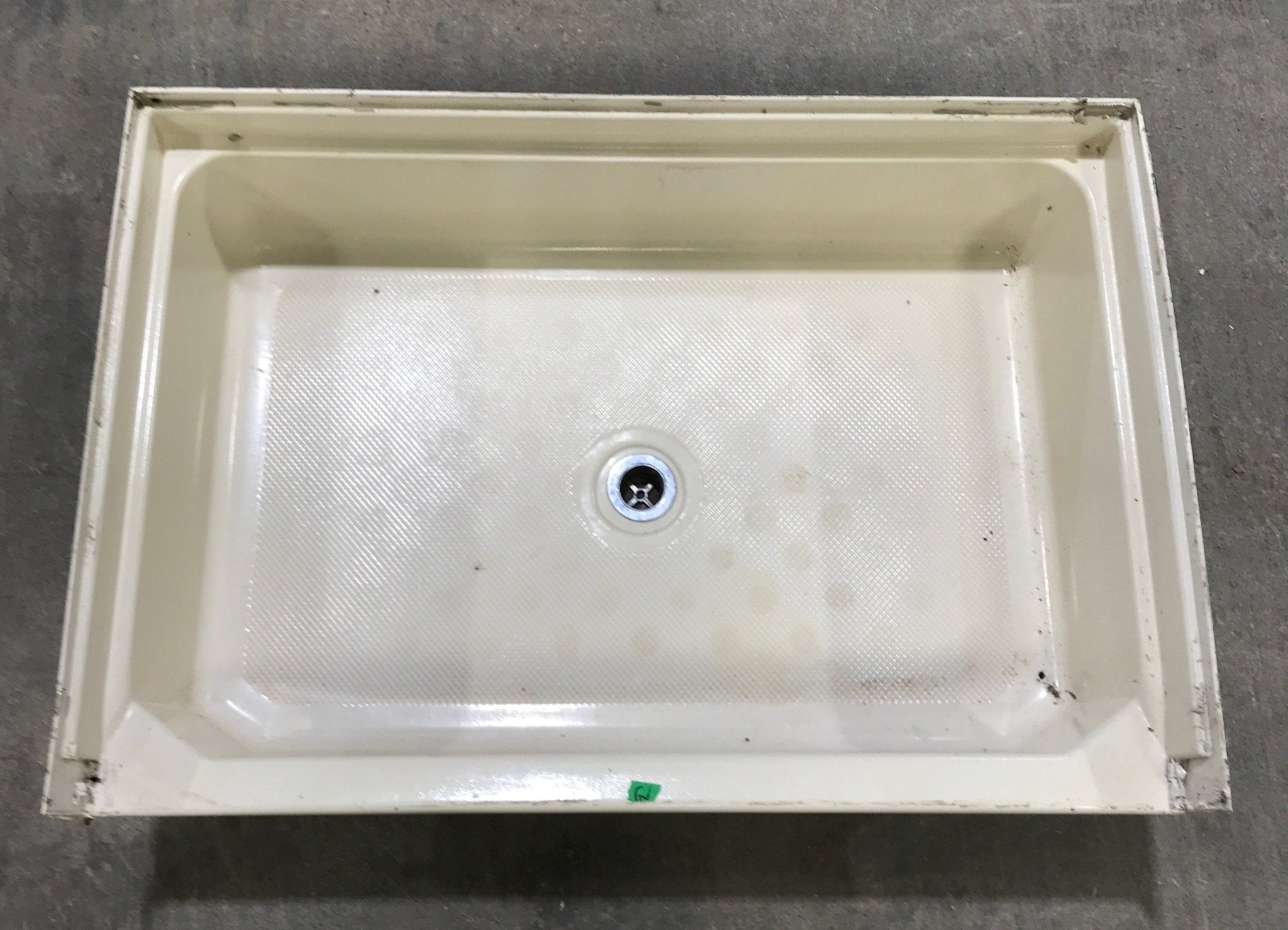 Used RV Bath Tub 35” L x 24” W - Center Drain - Young Farts RV Parts